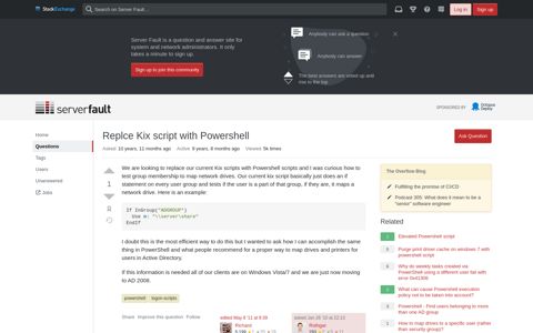 Replce Kix script with Powershell - Server Fault
