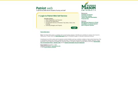 Patriot Web - George Mason University