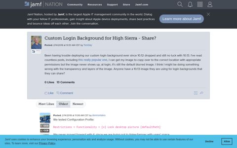 Custom Login Background for High Sierra - Share? | Jamf ...