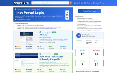 Jnet Portal Login - Logins-DB