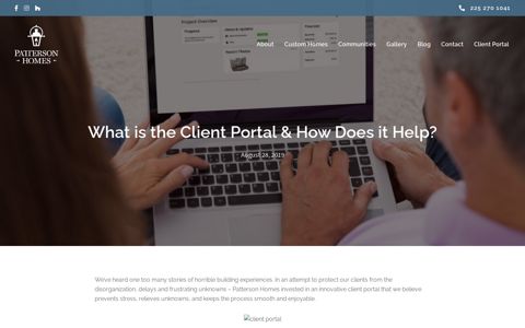 What is the Client Portal & How Does it Help? - Patterson Homes