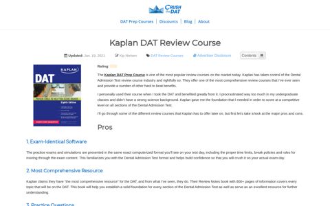 2020 Kaplan DAT Review [$200 OFF DISCOUNT]