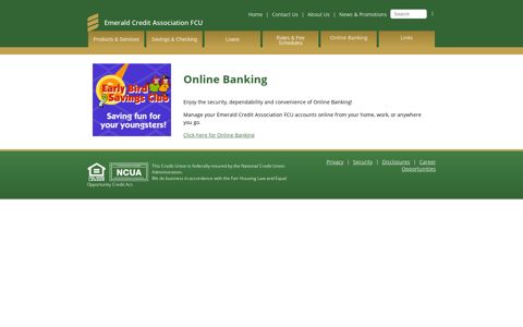 Online Banking - Emerald Credit Association FCU
