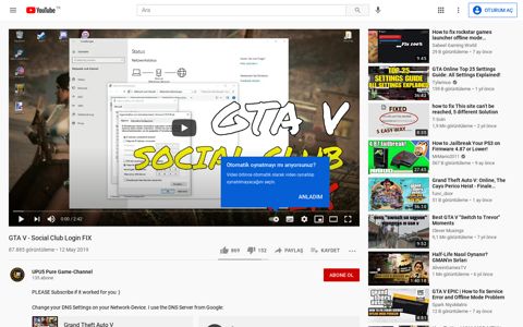 GTA V - Social Club Login FIX - YouTube