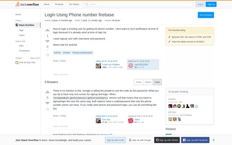Login Using Phone number firebase - Stack Overflow