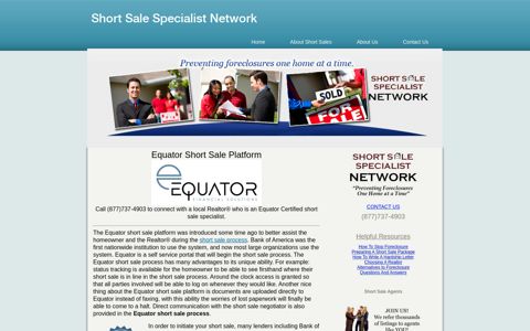 Equator Certified Short Sale Agents
