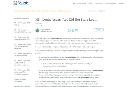 HS - Login Issues (App Did Not Store Login Info) – Fourth ...