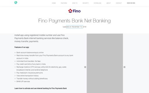 Fino Payments Bank Net Banking App - Cointab