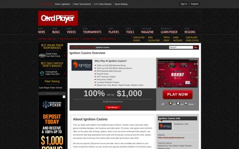 Ignition Casino Review - Bonus Code & Payment Methods.