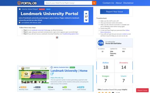 Landmark University Portal