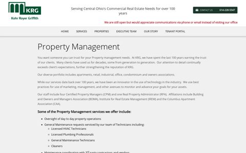 Property Management - Kohr Royer Griffith