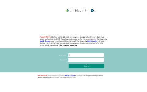 UI Hospital Employee Portal