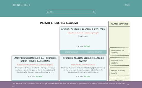 insight churchill academy - General Information about Login