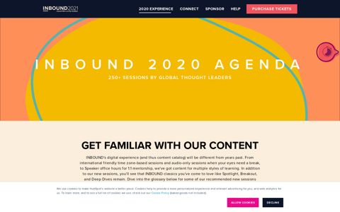 INBOUND 2020 Agenda & Content