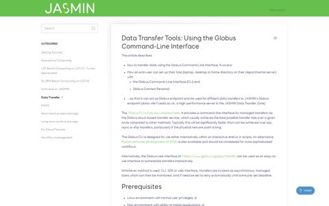 Data Transfer Tools: Using the Globus Command-Line Interface