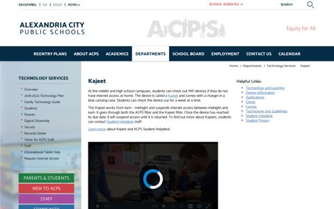 Technology Services / Kajeet - Alexandria City Public Schools