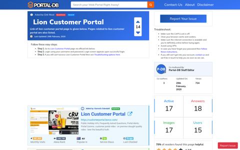 Lion Customer Portal