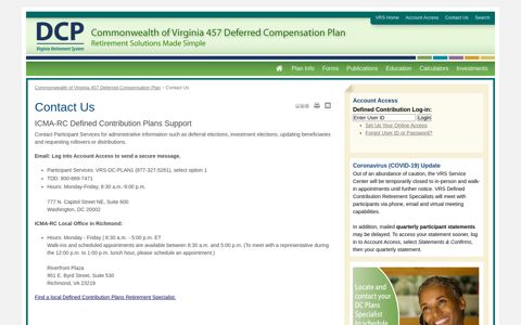 Commonwealth of Virginia 457 Deferred Compensation Plan