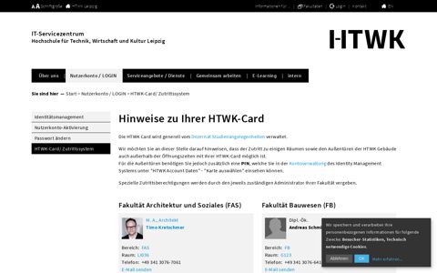 HTWK Leipzig ITSZ - IT-Servicezentrum HTWK-Card ...