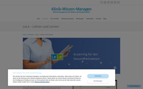 eLearning-Plattform - LeLe - Klinik-Wissen-Managen.de