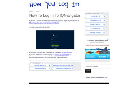 How To Log In To IQNavigator