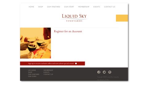 Registration - Liquid Sky Vineyards