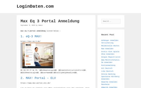 Max Eq 3 Portal - Eq-3 Max! - LoginDaten.com