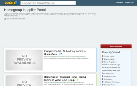 Homegroup Isupplier Portal - Loginii.com