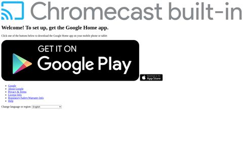 Chromecast Setup - Google