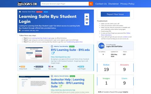 Learning Suite Byu Student Login - Logins-DB
