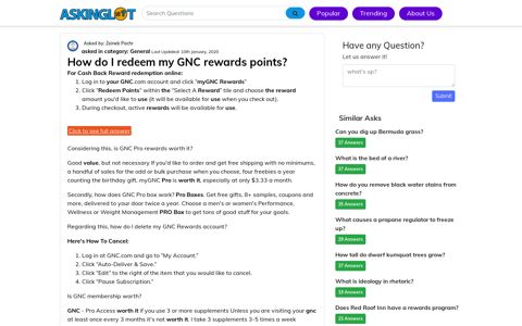 How do I redeem my GNC rewards points? - AskingLot.com