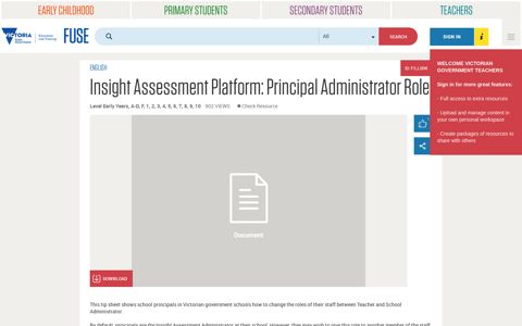 Insight Assessment Platform: Principal Administrator Role ...