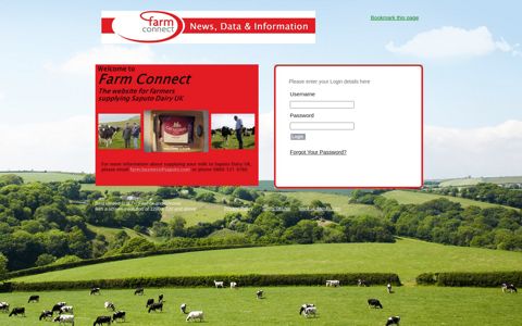 Dairy Crest Farm Connect Website