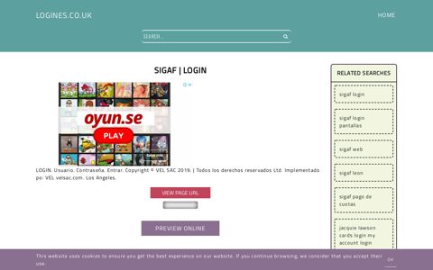 SIGAF | LOGIN - General Information about Login