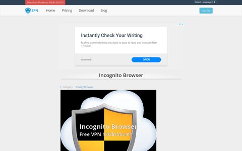 Incognito Browser | Free VPN