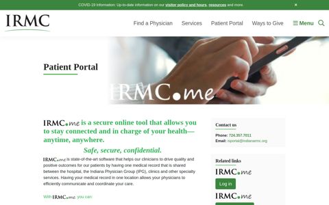 Patient Portal | Indiana Regional Medical Center