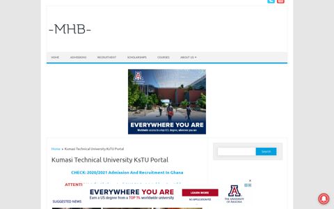 Kumasi Technical University KsTU Portal - 2020/2021