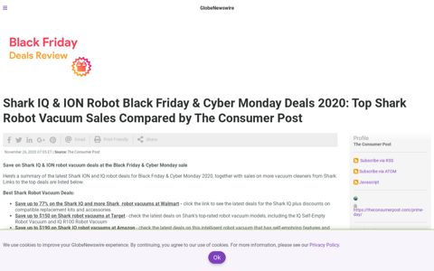 Shark IQ & ION Robot Black Friday & Cyber Monday Deals 2020
