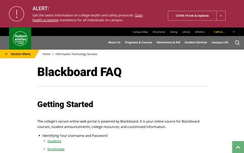 Blackboard FAQ | HVCC