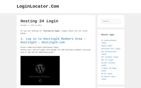 Hosting 24 Login - LoginLocator.Com