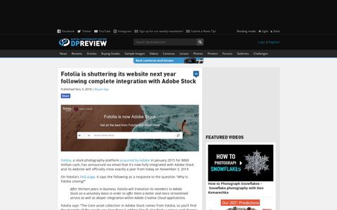 Fotolia is shuttering its website next year following complete ...