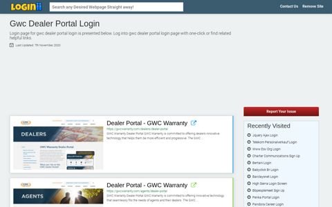 Gwc Dealer Portal Login - Loginii.com