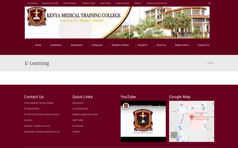 E-Learning | Kenya Medical Training College