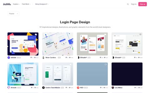 Login Page Design designs, themes, templates and ... - Dribbble