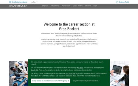 Career Startpage - Groz Beckert