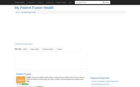My Patient Fusion Health - Health Golds