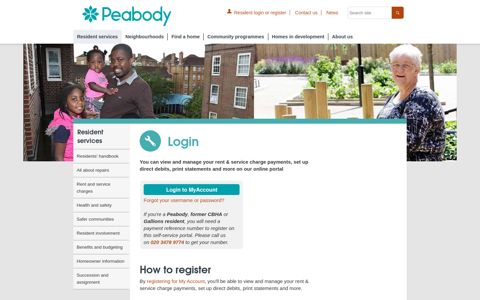 Login access | Peabody
