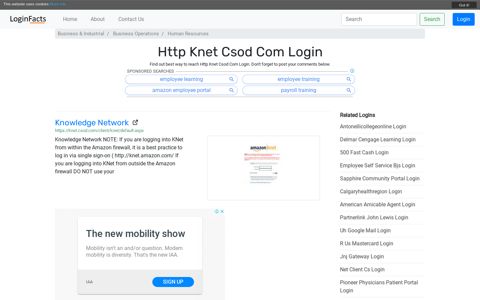 Http Knet Csod Com - Knowledge Network - LoginFacts