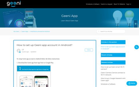 How to set up Geeni app account in Android? – My Geeni