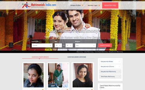 Kanyakumari Matrimony - Matrimonials India